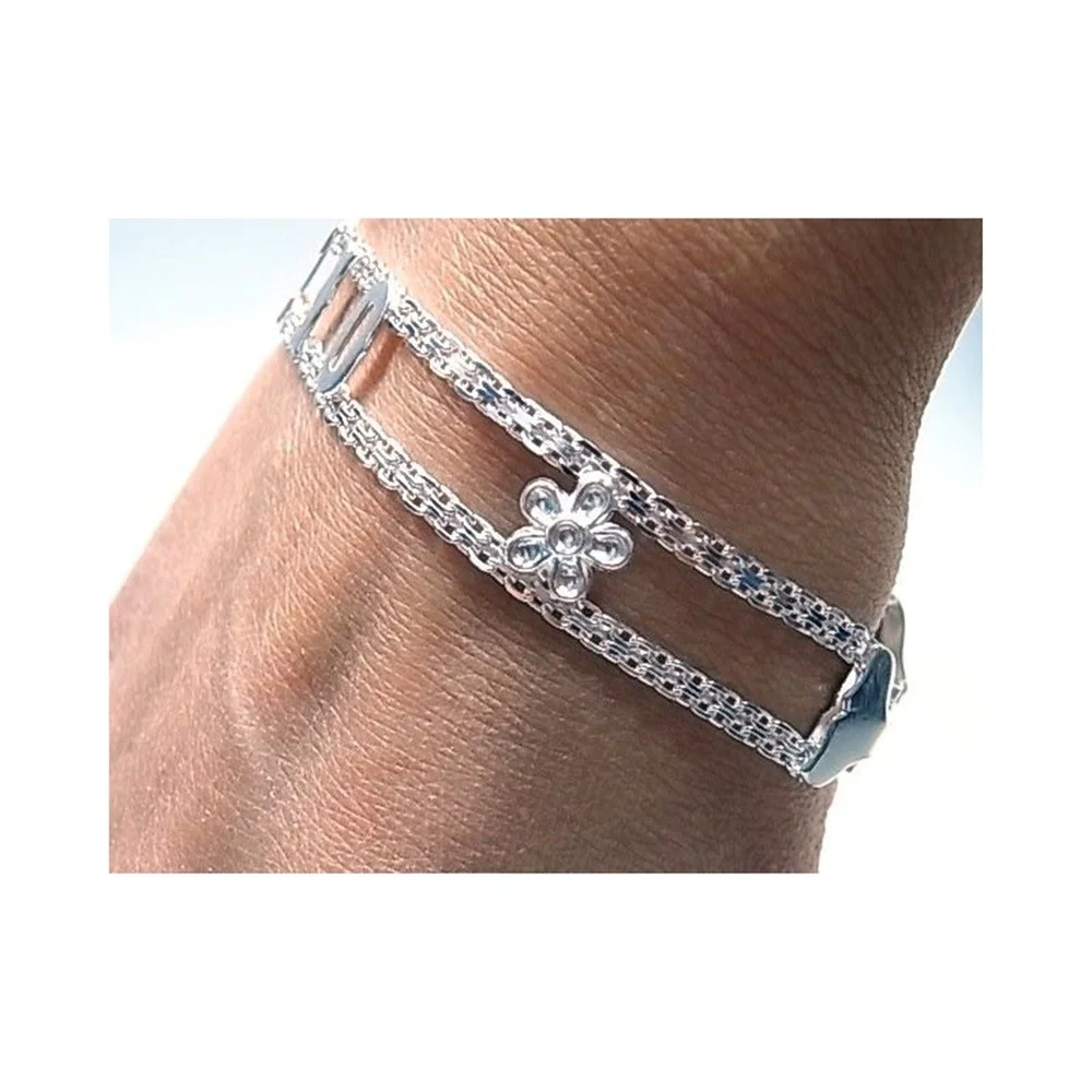 Pulsera personalizada con cualquier nombre o palabra de Plata ley un regalo especial para una mujer elegante|Индивидуальные