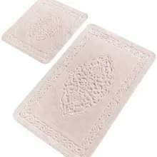 Коврики для ванной нескользящие Противоскользящие коврики Нескользящие противоскользящие Elitepudr хлопок 2'Li набор 60X100 см-50X60 см