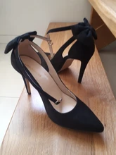 LOSLANDIFEN-zapatos de tacón fino con lazo para mujer, zapatillas femeninas de tacón fino de 11cm, con correa en el tobillo, adecuados para boda