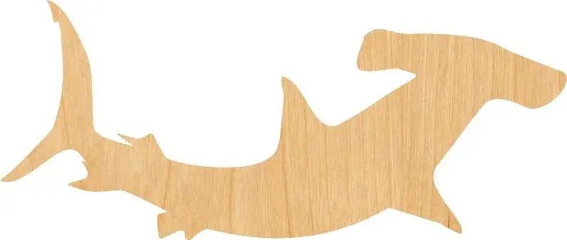Hammerhead Shark деревянный лазер вырезанная форма-отлично подходит для крафта-Hobbyist-D.I.Y. Проекты