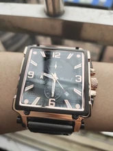 Reloj deportivo para hombre, cronógrafo de cuarzo, con Esfera Grande cuadrada de cuero, marca superior de lujo, a la moda, resistente al agua, nuevo, 2021