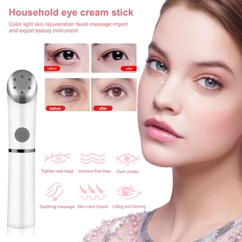 

Electric Thermal Eye Massager Roller Ionic Vibration Face Massage Anti Aging Wrinkle Removal Eye Pouch Dark Circles Skin Care