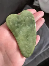 Gua Sha-masajeador de piedra Jade para cara, rodillo de Jade verde para estiramiento Facial, antiarrugas, 2/1 Uds.