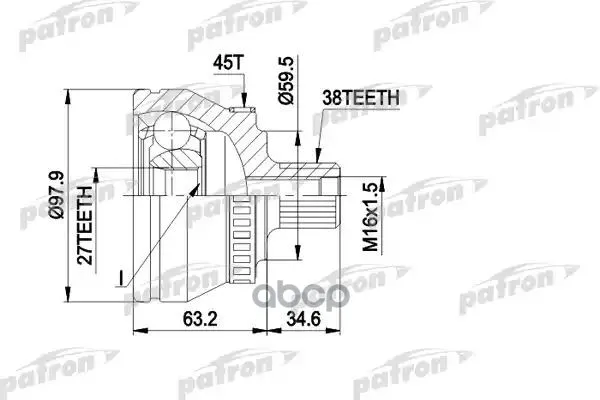 Шрус Наружн К-Кт Audi A4/A6/A8 2.4/2.6/2.7t/2.8/4.2/2.5tdi 94-01