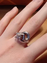 Anillo de serpiente Chapado en plata y Rattlesnake para hombre y mujer, Joyería Moderna de estilo Hip Hop, Punk, para fiesta y motocicleta