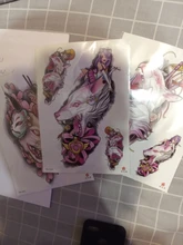 Fox-Mask Tattoos Temporary-Tattoo-Sticker Flash Body-Art-Arm Devil-Eyes Sailor Moon Japanese