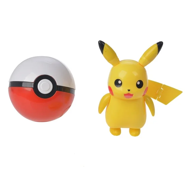 Original Pokemon Anime Action Figure Pikachu Lucario Charizard Pocket Monster Pokeball Deformation Figur Toys For Children Gifts 6
