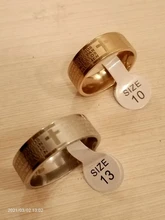 Letdiffy-anillo de acero inoxidable con letras cruzadas para hombre, sortija de oración de Biblia español, nunca se decolora, anillos con letras