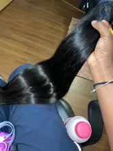 Extensiones de cabello humano postizo, mechones de cabello liso brasileño de 30 pulgadas, 3 mechones 100%, color negro Natural, envío rápido