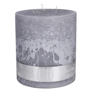 

Gray rustic style candle