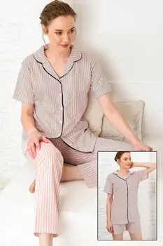 

Trend Alacati Style Women Lilac 3'Lü Pajamas set ALC-X4081