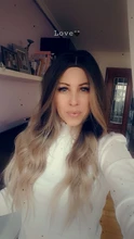 EASIHAIR-pelucas onduladas de cuerpo largo para mujer cabello sintético degradado, negro, marrón, Rubio, Cosplay, parte media Natural, resistente al calor