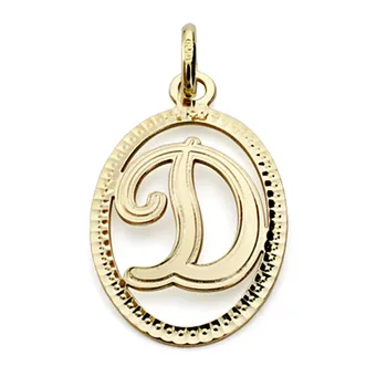 

Pendant 18k gold initial letter D 21mm. [7461]