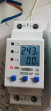 Voltmeter Protector Current Din-Rail Over-Under-Voltage Adjustable 230V 110V Kwh 63A