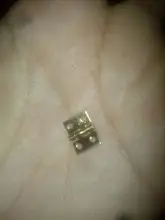 20 unids/lote bisagras de la puerta del gabinete Chapado en latón Mini bisagra decorativo pequeño joyería de madera caja de accesorios de muebles