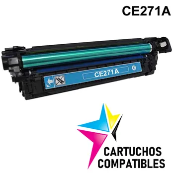 

HP CE271A Cyan Toner compatible Color LaserJet CP5520 CP5525DN CP5525N CP5525XH CE270A CE271A CE272A CE273A