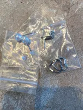 ANENJERY 925 de plata esterlina Simple circón de una sola fila pendientes para las mujeres brincos oorbellen pendientes de botón pendientes S-E14