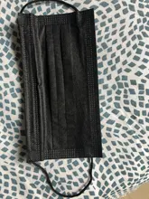 Mascarilla facial desechable de 3 capas, con elásticos máscara antipolvo, color negro, 10/50/100/200 Uds.