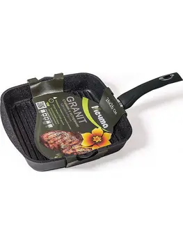 

Frying Pan-grill cast with stone coating Granit black 26 cm