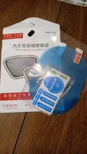 2 unids/set impermeable para coche, accesorios para coche, ventana de espejo, membrana de película transparente, Anti niebla, antideslumbrante, pegatina impermeable, seguridad de conducción