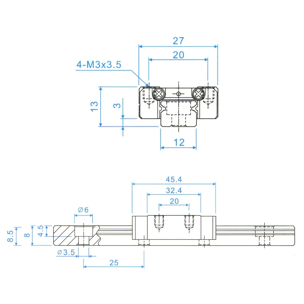 3D Printer Guide Linear Guide MGN12 L= 200/300/350/450/550/600mm linear& MGN12C/MGN12H Long linear carriage for CNC X Y Z Axis print head in printer