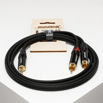 

Mj2rca-2m Y-mini-jack-2 RCA cable with cast and gold-plated contacts