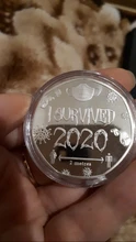 Monedas de calaveras conmemorativas para eventos, insignia de arte de la moneda conmemorativa, he superado 2020 monedas para amigos, familiares regalos creativos, 2020