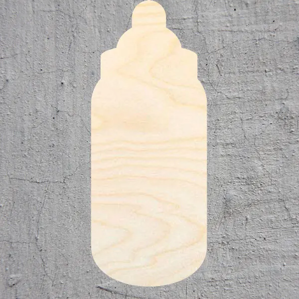 

baby bottle silhouette Laser Cut Out Wood Shape Craft Supply Unfinished Cut Art Projects Craft Decoration Gift Decoupage Orname