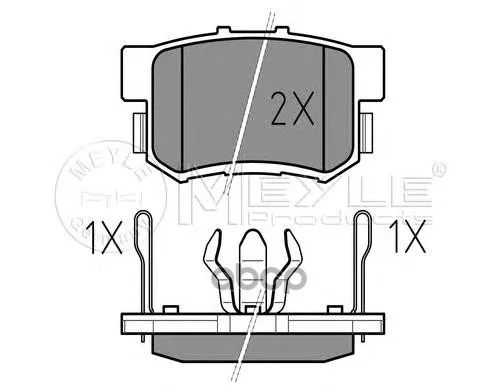 025 242 3114/W_колодки Дисковые Задн.! Honda Prelude 2.0i-2.3i& 4wd 92-96 Meyle 0252423114w Meyle арт. 0252423114W