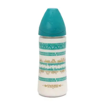 

SUAVINEX Bottle ethnic 360ML round silicone-GREEN