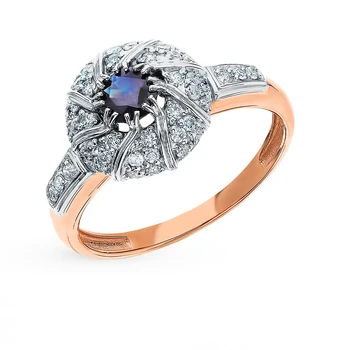 

Gold ring with sapphires and diamonds sunlight sample 585