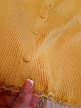 T-Shirt Women Tops Button-Crop-Top Short-Sleeve O-Neck Basic Blue Ruffles Casual Summer