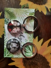 Llavero con foto personalizada, soporte para llaves con fotografía customizada de mamá, papá, bebé, niños, abuelo y padres, regalo de aniversario para familia