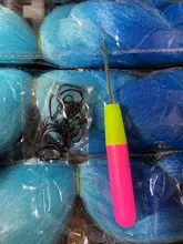 Pelo trenzado sintético 100g 24 pulgadas Single Color degradado verde amarillo Rosa rubia trenza extensión de pelo giro Jumbo MUMUPI