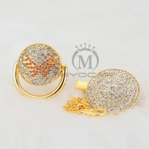 MIYOCAR Bling, Милая Красная Соска с крылышками и зажимом, набор, соска с цепочкой, держатель с красными крылышками, уникальный дизайн APWG - Цвет: AWG-1  6-18M