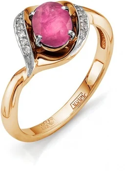 

Master brilliant Ruby Diamond Ring in red gold