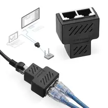 ^^Best Offers RJ45 Female Splitter Connector Adapter 1 to 2 Ways LAN Ethernet Cable Dual Port Cable CAT5/6/7 For Laptop ^^Best Offers RJ45 Female Splitter Connector Adapter 1 to 2 Ways LAN Ethernet Cable Dual Port Cable CAT5/6/7 For Laptop