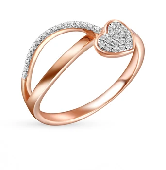 

Gold ring with diamonds sunlight sample 585