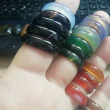 Lote de 20 unidades de anillos de piedra Natural Vintage para mujer, 5-6MM, abalorio de piedra con joyas anillos, Unisex, venta al por mayor