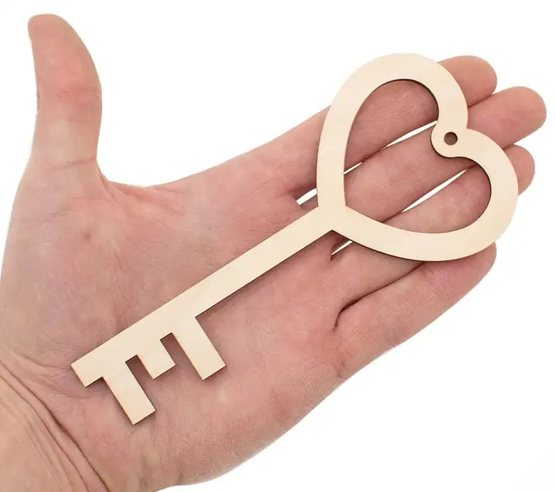 

Wooden Key Shape (15cm) Craft Embellishments Decoration Gift Decoupage Card Making Scrapbooking 0837