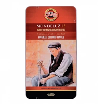 

Set of watercolor pencils Koh-i-Noor mondeluz in a metal pencil case 12cv