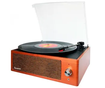 

LAUSON XN092 WOOD VINTAGE RECORD PLAYER 3 SPEED BLUETOOTH USB RECORDING MP3 FM