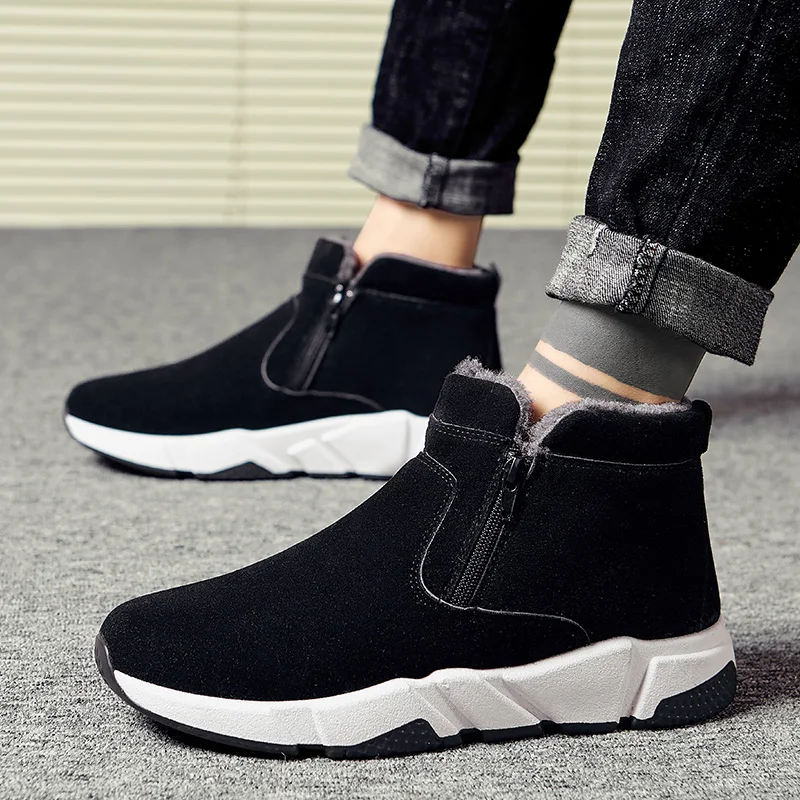 

2019 Autumn And Winter Plus Velvet Warm High Shoes Korean Version Of All Matching Increase Shoes Casual Cotton Shoes Size 39-44