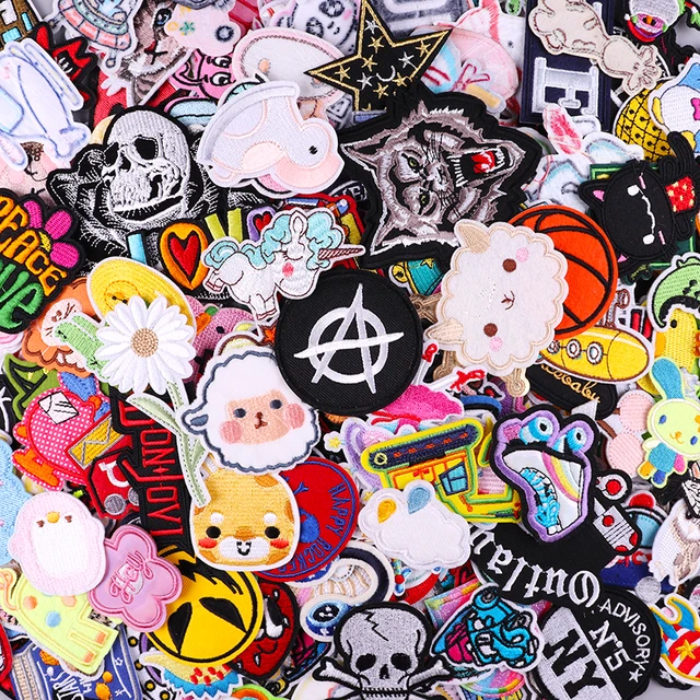 Iron Patch Accessories  Embroidered Patches - 30pcs/lot Cartoon Patches  Clothing - Aliexpress