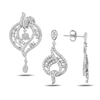 

Silver 925 Sterling Zircon Cubic Zirconia Set