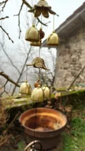 Wind-Chimes Decoration Garden-Tubes-Bells Wall-Hanging Yard Outdoor Antique Copper Living