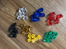 50 Uds. De diamantes de cristal acrílico para juegos de mesa, peón de piedra Irregular para juegos de mesa, accesorios de 22 colores, 14x11mm