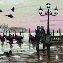 Алмазная мозаика APK 30055 Вечер в Венеции 40*50 Эксклюзив
