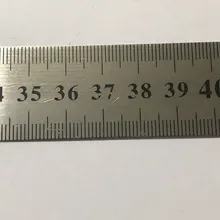 Herramienta de medición de Metal de precisión para estudiantes, regla recta métrica de acero inoxidable de doble cara, 30cm/50cm