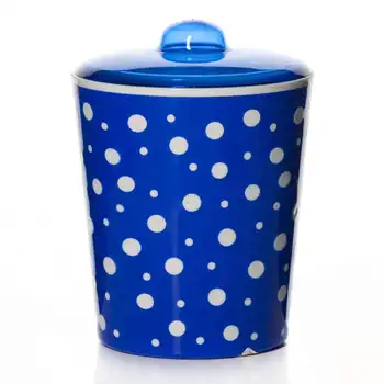 

Bank with a lid of peas 2 liters (white-blue.)